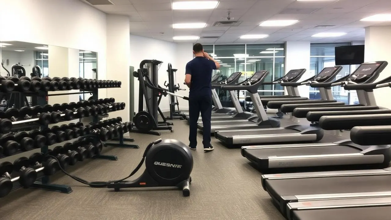 Nettoyage d'une salle de sport d'entreprise : hygiène des vestiaires et matériel